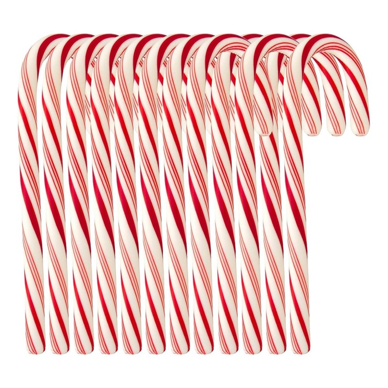 Candy Canes, Individually Wrapped, Red & White Stripes, Christmas Holiday
