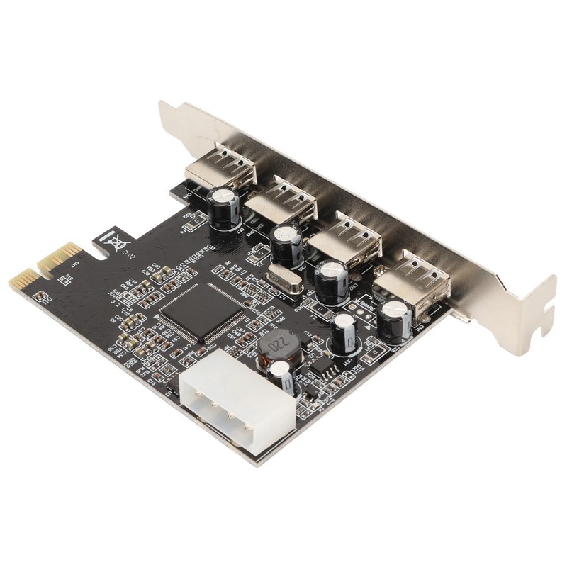 PCIe to USB2.0 Expansion Card 4 Ports 4 Pin Power