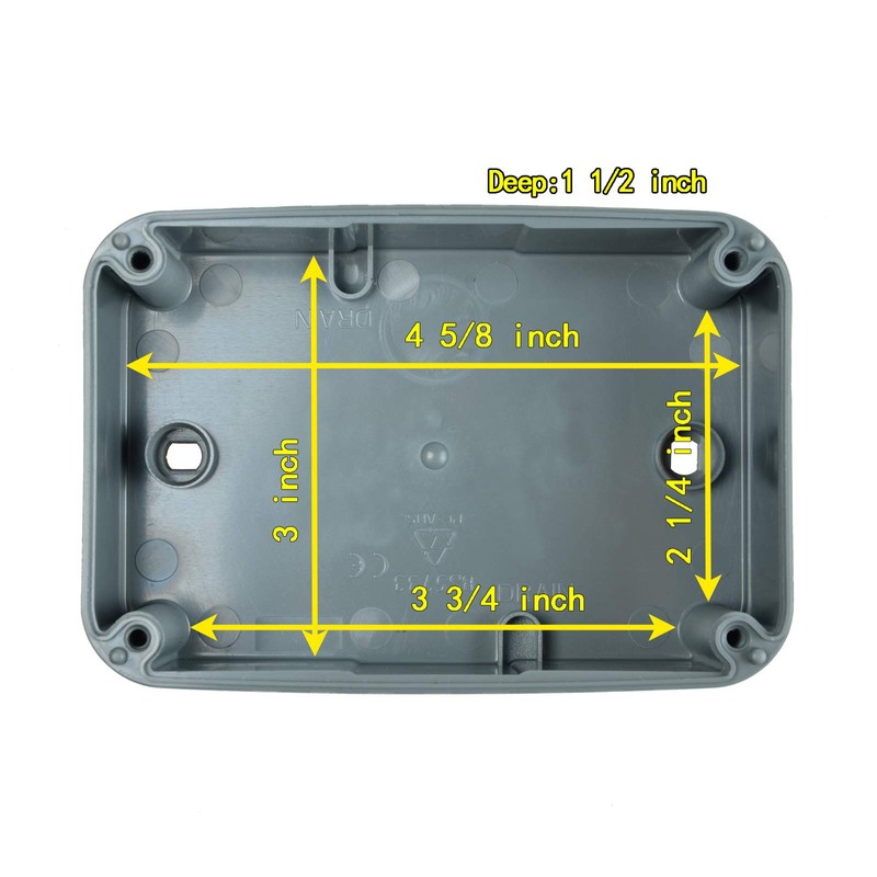 KCMYTONER Weatherproof Junction Box Square Electrical Project Enclosure with 20mm