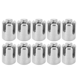 Stainless Steel Cross Clamp, Pack of 10 Rope Clamps, Stainless Steel Cross Cable Clamp, Wire Rope Clamp for Attaching Wire Railings, Indoors and Outdoors, Trellis Wall Mounting (M10 4 mm)