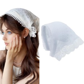 fdsmall Hair Scarf Headband for Women Fancy Headband Boho Triangle Bandana Turban Non Slip Hair Scarves Hair Accessories (Blue, One Size)