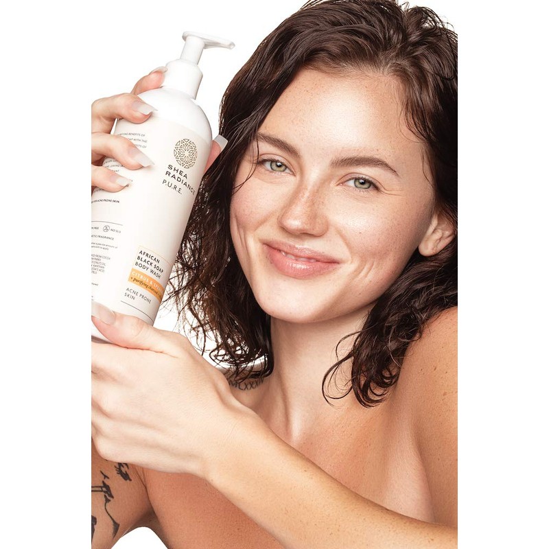 Shea Radiance African Black Soap Body Wash - Dry Skin,