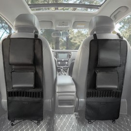 2 PCS automotive Gun Racks Gun Sling Bag Gun Seat Organizer Car Accessory with Storage Pockets Tactical Car Seat Back Gun Rack Truck Gun Holder Gun Rack(BK)