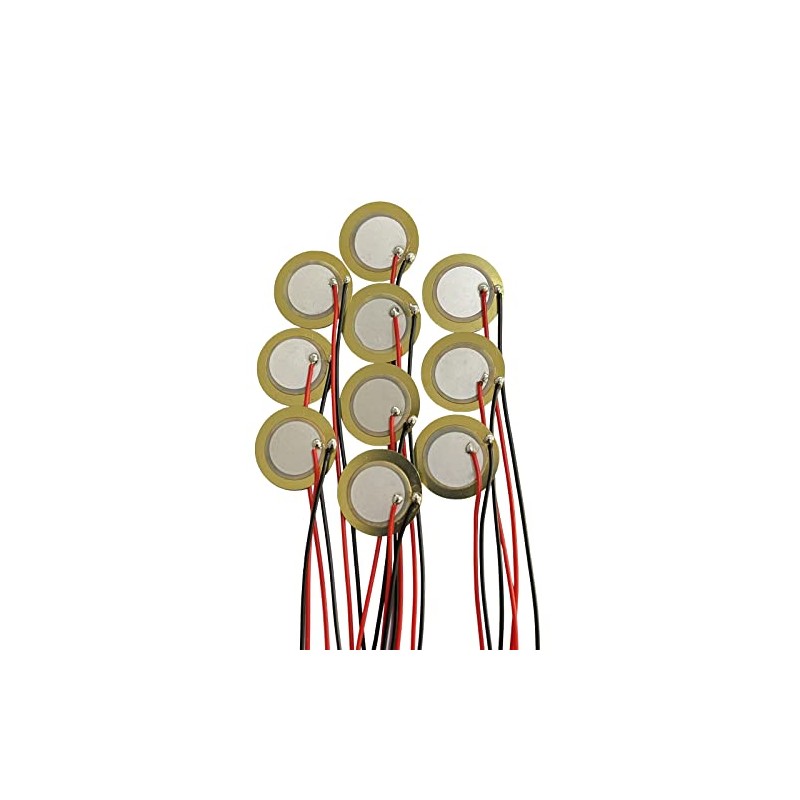 YQBOOM 10PCS 41mm Piezo Disc Transducer Contact Microphone Trigger Sound