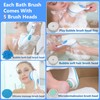 OWIIZI Electric Bath Brush Back Scrubber for Shower, Detachable Long