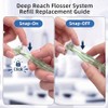 RAZOKO Deep Reach Dental Flosser System - 160 cabezales de