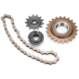 Sprocket Chain Set, 22T Tooth Rear Freewheel + 38 Links Chain + 13T Tooth Sprocket Set for Modifying Your Bicycle