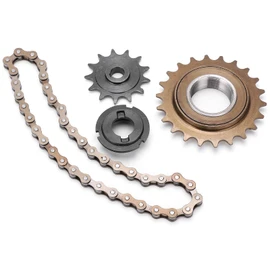 Sprocket Chain Set, 22T Tooth Rear Freewheel + 38 Links Chain + 13T Tooth Sprocket Set for Modifying Your Bicycle