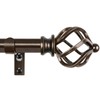 KAMANINA Bronze Curtain Rod 32 to 58 Inch(2.6-4.8ft), Adjustable Curtain