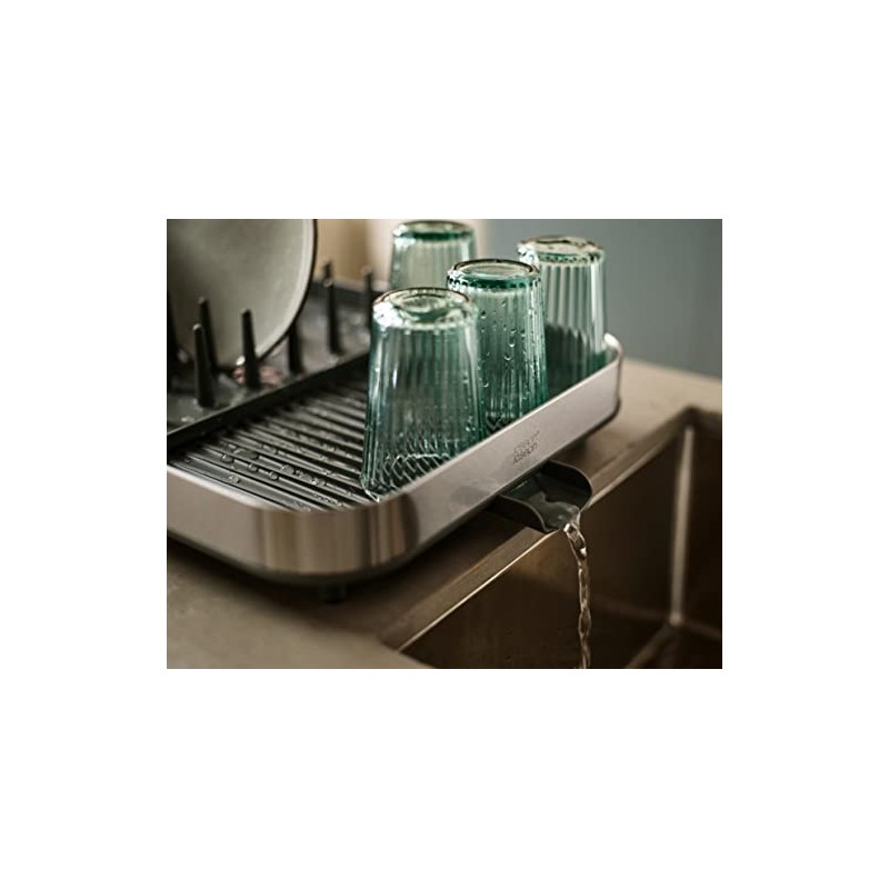 Joseph Joseph Duo Expanding Dish Drying Rack with Removable Silverware