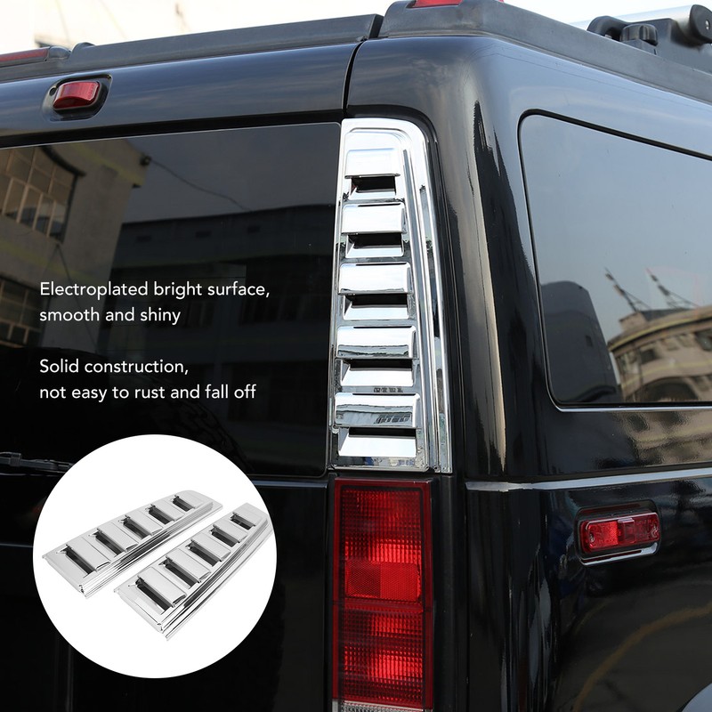 2PCS Car Tail Light Trim Frame Electroplating Bright Glossy Rust