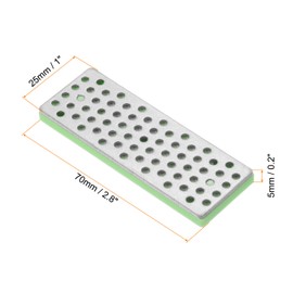 PATIKIL 70mm 1000 Grit Extra-Fine Ski Snowboard Diamond Stone, 3 Pack Ski Edge Sharpener Diamond Edge Files Snowboard Whetstone, Green