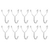 sourcing map 10Pcs Pegboard Hooks, Stainless Steel 1.4 Inch Spacing