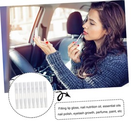 Healeved 16pcs Transparent Nail Oil Applicators Brush Tip Refillable Cuticle Oil Pens for Nail Care and Lip Gloss Convenient Design for Easy Use and Replacement