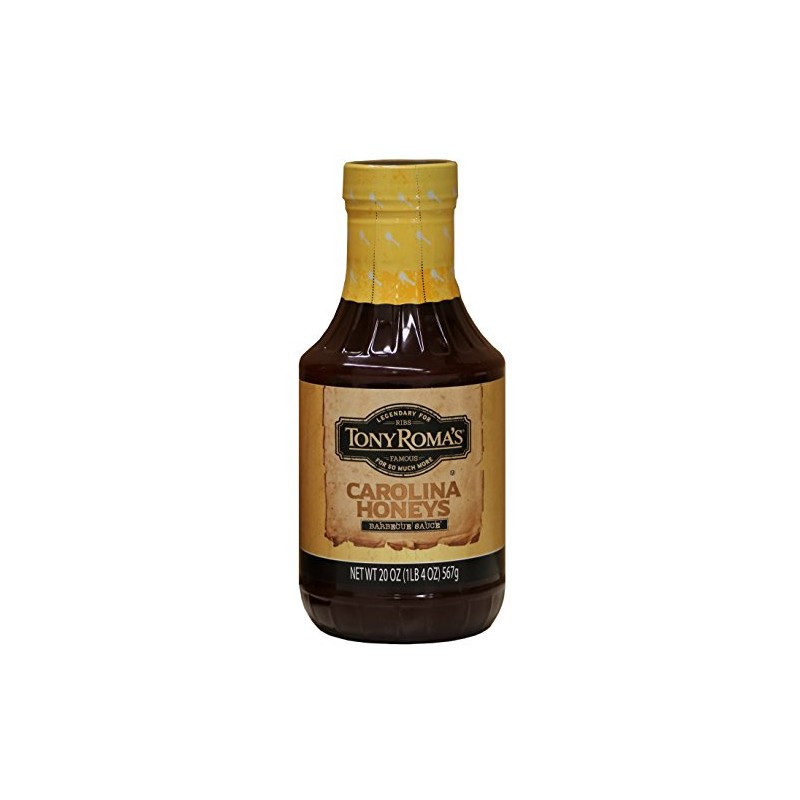 Tony Roma's Carolina Honeys Barbecue Sauce, 20 Ounce (Pack of