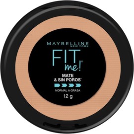 Maybelline Base de Maquillaje en Polvo Fit Me, 220 Nat Beige, 12 gr, matifica y controla brillo por 16h, minimiza la apariencia de poros, iguala el