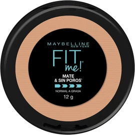 Maybelline Base de Maquillaje en Polvo Fit Me, 220 Nat Beige, 12 gr, matifica y controla brillo por 16h, minimiza la apariencia de poros, iguala el