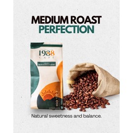 Colombian Coffee Beans – Medium Roast Ground Coffee, 100% Arabica Single Origin, Fresh Roasted in Colombia, Smooth Cocoa & Citrus Notes – 16 oz | 1988 Cafe by Kaffetal