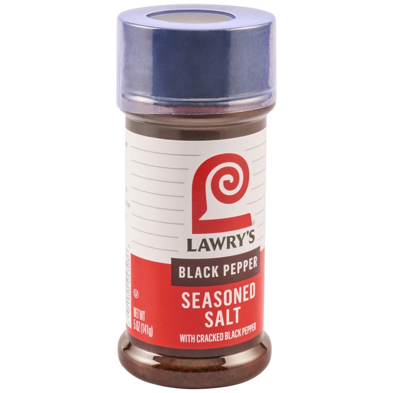 Lawry's Black Pepper Seasoned Salt, 5 oz (Pack of 12)