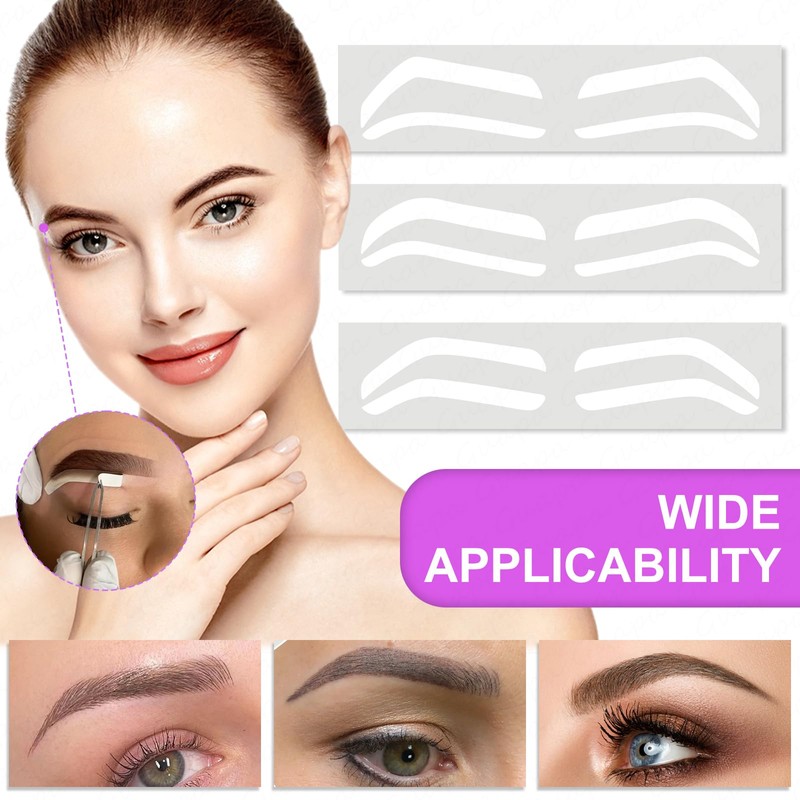 Guapa Versatile Eyebrow Stencil Kit – Multiple Shape Options for