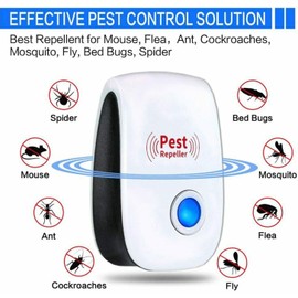 Pest Reject Electronic Pest Reject Control Ultrasonic Repeller Home Bug Rat Spider Roaches