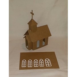 Putz Style Little Village Cardboard Church