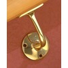 Black Country Metal Works Polished Solid Brass Handrail Bracket