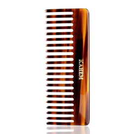 KAHEM Large Wide Tooth Detangler Comb for Women, Men, and Kids - Handmade for Curly, Long, and Short Hair - Professional Wet and Dry Hair Cutting Comb - 6.29 Inch