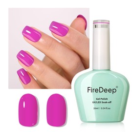 Firedeep 16ml Gel Nail Polish,Pastel Deep Purple Color Soak Off UV LED Nail Gel Polish Spring Summer Manicure Salon DIY at Home 1Pcs