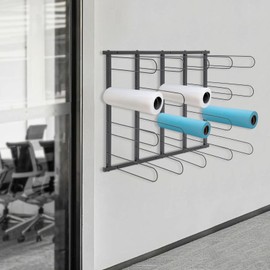 Vinyl Roll Storage Rack, Wall Mount Vinyl Roll Holder, Blueprint Paper Organizer, Media Storage Rack, Roll File Rack for Office Home