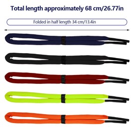 Pack of 5 Glasses Straps Floating 34 cm Neoprene Elastic Sports Glasses Strap, Retainer Strap Waterproof, Multicoloured Adjustable Anti-Loss Glasses Straps for Water Sports Boating Men Women