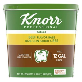 Knorr Professional Select Beef Base Bouillon, Gluten Free, No Artificial Flavors, 0g Trans Fat, 1.99lb (Pack of 6)