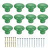 sourcing map 12Pcs Ceramic Cabinet Knobs, 32mm/1.26" Mushroom Round Shaped