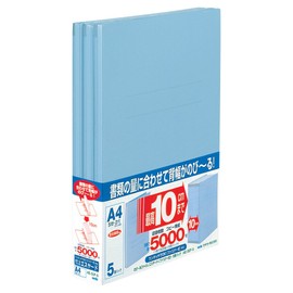 セキセイ ファイル のび~るファイル 2穴 A4 タテ 5冊 ブルー AE-50F-5