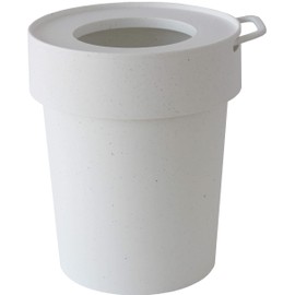 Way-be 239963 TapTrash Trash Can with Hidden Bag, White, Size S, 1.3 gal. (5 L)