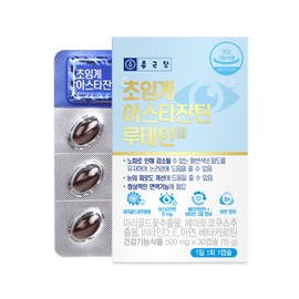 Chong Kun Dang Health Chong Kun Dang Eye Health Supercritical Astaxanthin Lutein 30 capsules 1 box / 종근당건강 종근당 눈건강엔 초임계 아스타잔틴 루테인 30캡슐 1박스