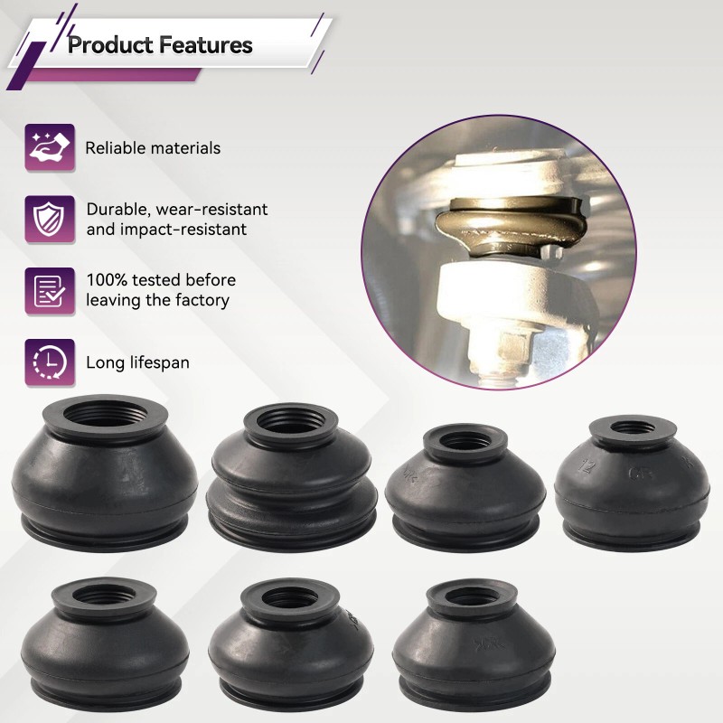 Unbranded 7SizeX2 Ball Joint Boot Dust Cover Tie Rod Linkages