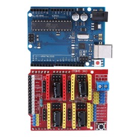 3D Printer Kits CNC Shield V3.0 + R3 Board + Nema 17 Stepper Motor + 4PCS A4988 Driver + Stepper Motor Controller Shield Kit with Heat Sink for Quimat Arduino