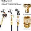 2 Pack Garden Hose Tap Connector - 3/4 inch Brass