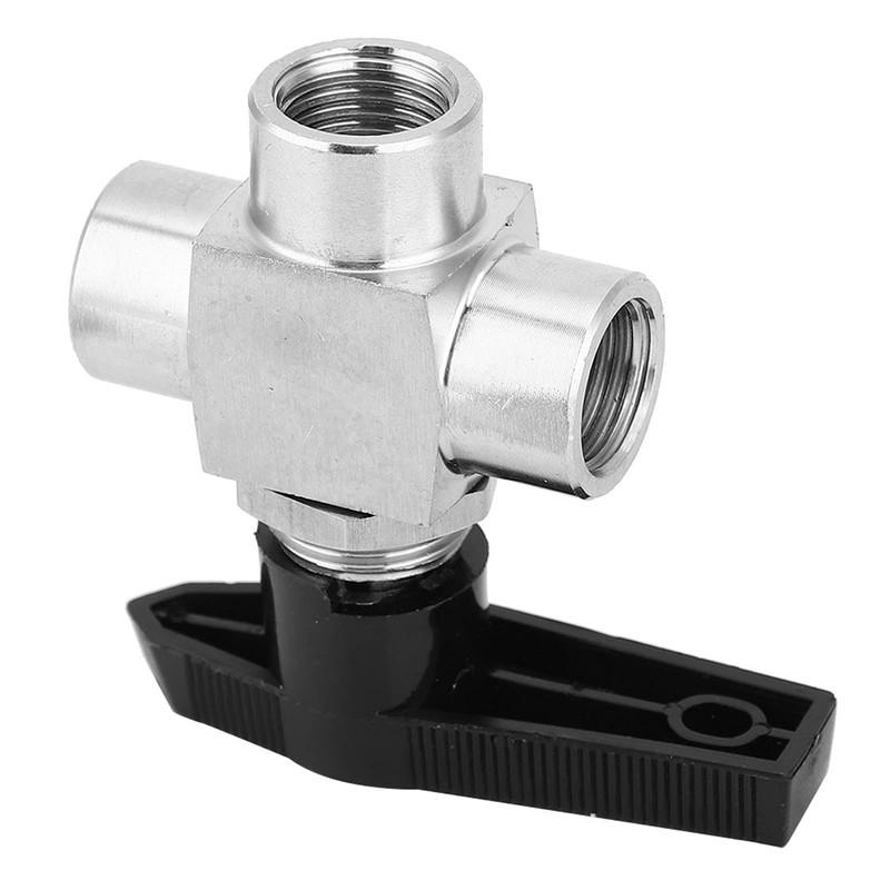 3-Way Ball Valve Stainless Steel 304 BSPP Internal Thread for