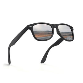 wearPro Sunglasses Men's Unisex Polarised Women's Rectangular Sunglasses Men Glasses UV400, Rock-black