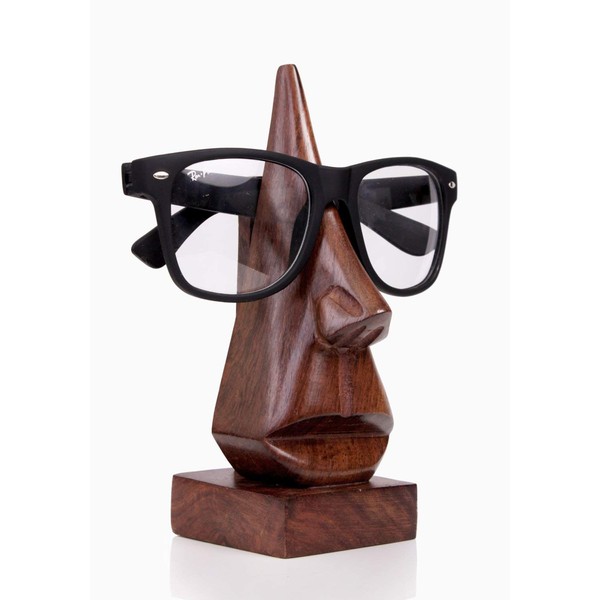 Unique Shaped Wooden Eyeglass Spectacle Holder Display Stand Home Office