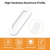 MOROBOR Self-Stick Oval Sliding Door Pulls, 2pcs Aluminum Alloy Hidden