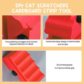 Cardboard Cutter for Cat Scratchers, Cardboard Strip Cutter, 3D Printing Cardboard Cutter, DIY Cat Scratching Board Cardboard Stripping Tool, Cardboard Handheld Cardboard Recycling Cutting Tool
