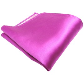 TigerTie Woven Designer Satin Silk Pocket Square Plain 100% Silk, pink
