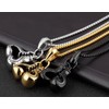 Hamoery Men Punk Stainless Steel Boxing Gloves Chain Pendant Necklace(White)