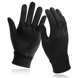 Unigear Running Gloves, Outdoor Gloves, Thermal Gloves, Sports Gloves, Smartphone Compatible, Touch Panel Compatible, Anti-Slip Treatment, Abrasion Resistant, Brushed Lining, 3D Sewing, High