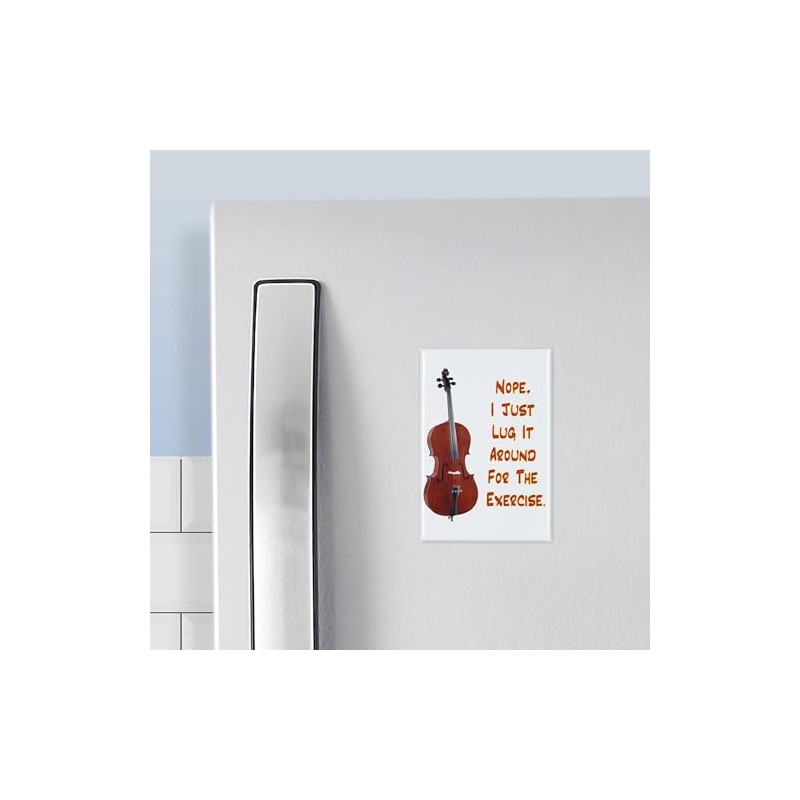 CafePress Cello For The Exercise Rectangle Magnet, 3"x2" Refrigerator Magnet