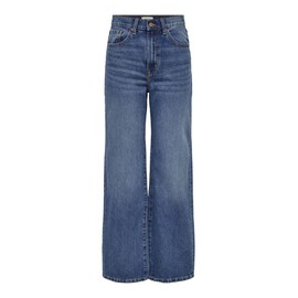 ONLY ONLHOPE Female Wide Cut Jeans High Waist Wide Leg Cut Jeans, Medium blue (medium blue denim)