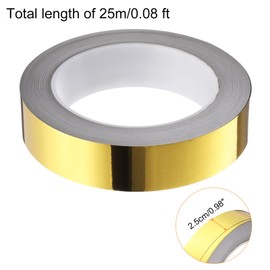 QUARKZMAN 2 Stück Bodenfliesen Goldfolienlinien Metallic-Spiegelband 0,98" x82 Ft Ft Selbstklebendes Bodenwandnahtaufkleber Wasserdichtes Spaltabdichtungsband für Küche Badezimmer Schrank